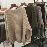 Retro Autumn Winter Knitted Sweater