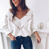 Woman Sweater Spring Autumn 2019 Long Sleeve Hollow Sweater