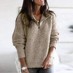 Women Sweater Knitted Long Sleeve Casual Loose Sweaters