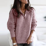 Women Sweater Knitted Long Sleeve Casual Loose Sweaters