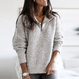 Women Sweater Knitted Long Sleeve Casual Loose Sweaters